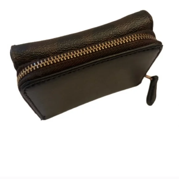 Coach Signature Brown and Black Zip Wallet - Picture 2 of 5